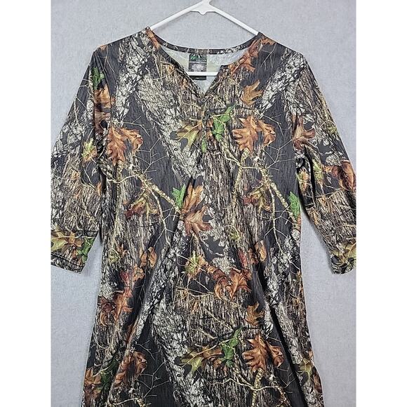 Wilderness Dreams Multicolor Camo 3/4 Sleeve Nightgown Coverup Women's Large - Picture 2 of 11